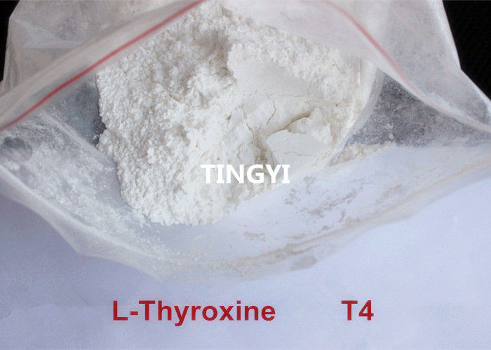 CAS 25416-65-3  Pharmaceutical Raw Steroid Powder T4 / L-Thyroxine Sodium salt  For Weight Loss